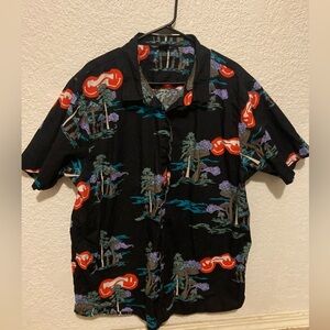 Neff Black Shirt with Red and Purple Pattern